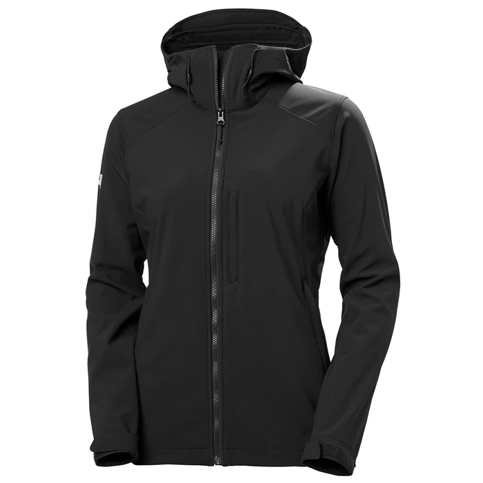 Dámské Skořápkové Bundy Helly Hansen W Paramount Hood Soft Černé | WVFRH-6014