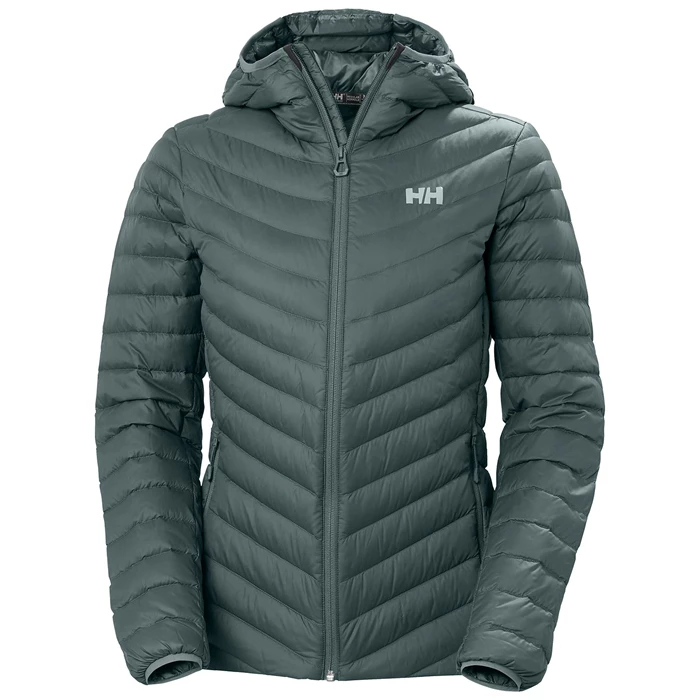 Dámské Zateplené Bundy Helly Hansen W Verglas S Kapucí Šedé | GEBAT-6507