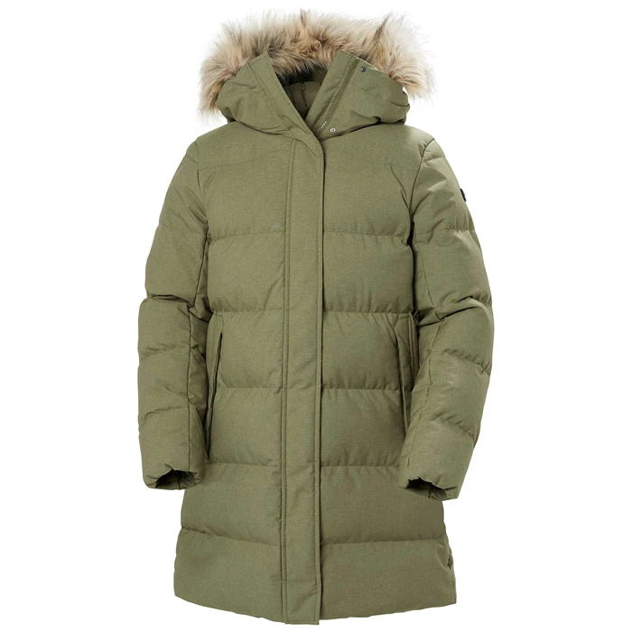 Dámské Zimní Bundy Helly Hansen W Blossom Puffy Šedé / Zelene | ZXOQE-8354
