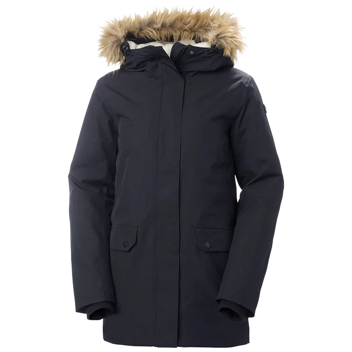 Dámské Zimní Bundy Helly Hansen W Hh S Kapucí Černé | INYQH-4286