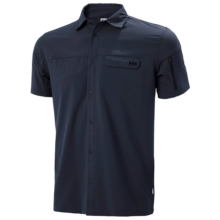 Pánské Košile Helly Hansen Verven Ss Tmavě Blankyt | YQWLA-8651
