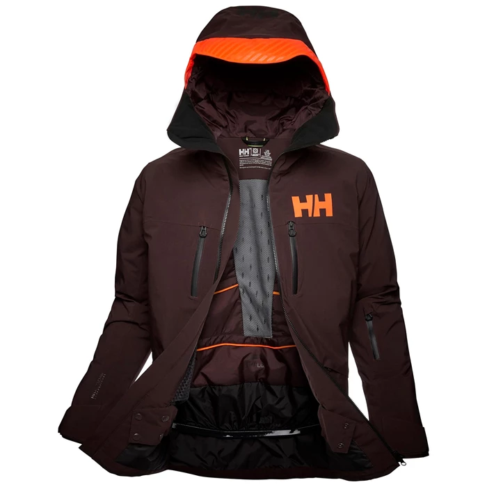 Pánské Lyžařské Bundy Helly Hansen Garibaldi Infinity Šedé / Hnědé | UEOCA-5741